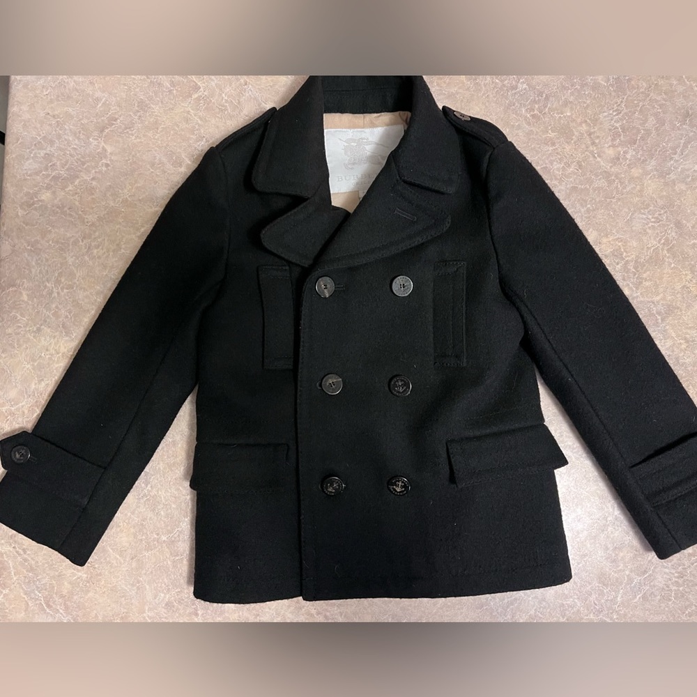 Authentic Burberry Wool Pea Coat Boys 5